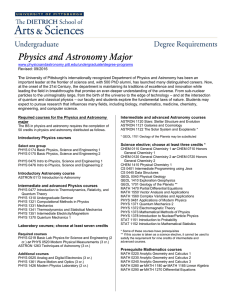 Physics and Astronomy Major