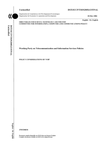 DSTI/ICCP/TISP (2005) 13/FINAL Un classified