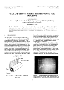 field and circuit models for the woundfoil inductor