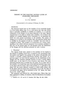 Theory of the electric double layer of stabilized emulsions