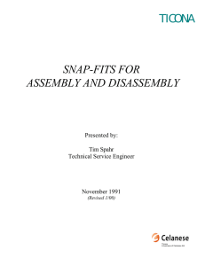 snap-fits for assembly and disassembly