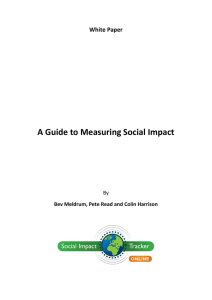 A Guide to Measuring Social Impact