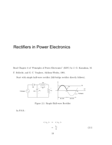 Rectifiers in Power Electronics