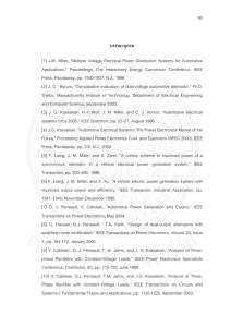 [1] JM Miller, "Multiple Voltage Electrical Power Distribution Systems