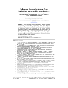 Enhanced thermal emission from individual antenna