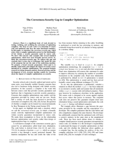 The Correctness-Security Gap in Compiler Optimization