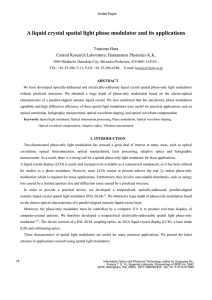 A liquid crystal spatial light phase modulator and its applications