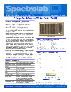 Triangular Advanced Solar Cells (TASC)