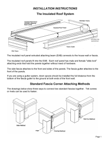 INSTALLATION INSTRUCTIONS The Insulated Roof System