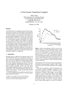 A Fast Fourier Transform Compiler