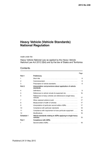Heavy Vehicle (Vehicle Standards) National