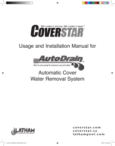 Usage and Installation Manual for Automatic Cover Water Removal