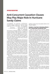 Anti-Concurrent Causation Clauses May Play Major Role In