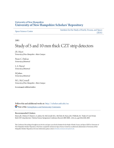 Study of 5 and 10 mm thick CZT strip detectors