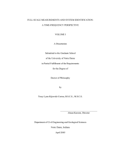 FULL-SCALE MEASUREMENTS AND SYSTEM IDENTIFICATION: A