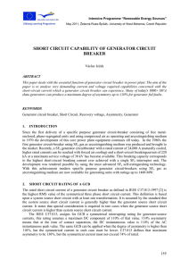 SHORT CIRCUIT CAPABILITY OF GENERATOR CIRCUIT BREAKER