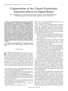 Compensation of the Current-Transformer Saturation Effects for