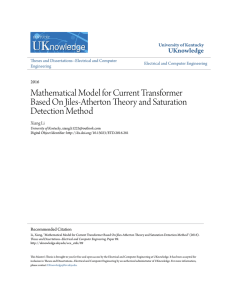 Mathematical Model for Current Transformer Based