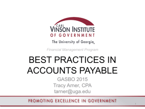 best practices in accounts payable - Georgia Association of School