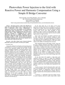 Photovoltaic Power Injection to the Grid with Reactive Power