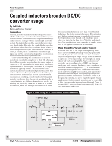Coupled inductors broaden DC/DC converter