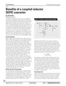 Benefits of a coupled-inductor SEPIC converter