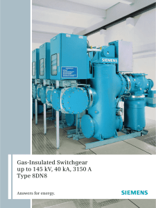 Gas-Insulated Switchgear up to 145 kV, 40 kA, 3150 A