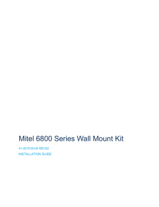 Mitel Series 6800i Wall Mount Kit Installation Guide
