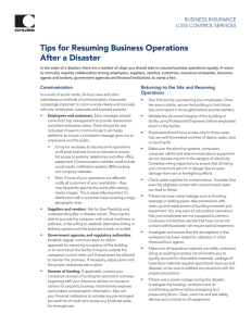 Tips for Resuming Business Operations After a Disaster