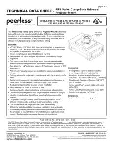 PRS Series Clamp-Style Universal Projector Mount