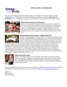 ScienceWorks Helps Schools Provide Science Education