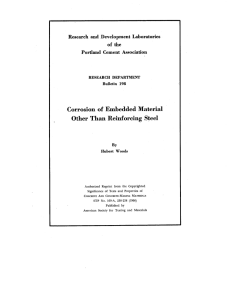 Corrosion of Embedded Material Other Than Reinforcing Steel