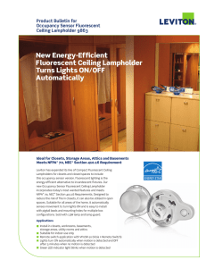 New Energy-Efficient Fluorescent Ceiling Lampholder