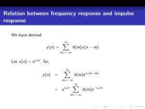 Relation between frequency response and impulse response