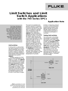 Limit Switches and Limit Switch Applications