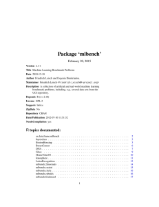 Package `mlbench`