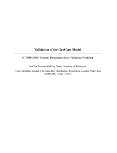Validation of the GeoClaw Model