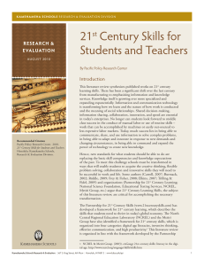 21st Century Skills for Students and Teachers