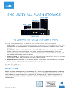 EMC UNITY ALL FLASH STORAGE