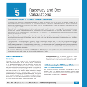 introduction to unit 5—raceway and box calculations