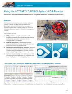 Using Your QTRAP® LC/MS/MS System at Full Potential