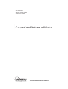 Concepts of Model Verification and Validation