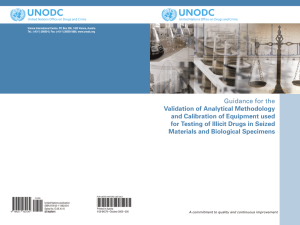 Guidance for the Validation of Analytical Methodology and