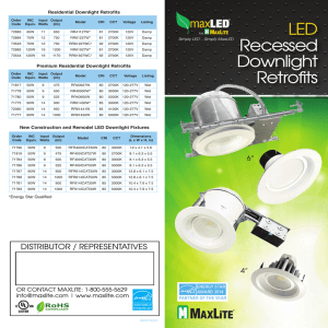 LED Recessed Downlight Retrofits