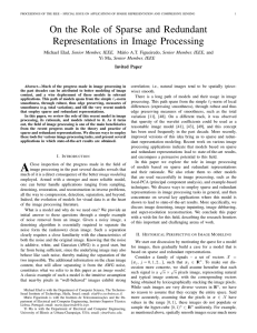 On the Role of Sparse and Redundant Representations in Image