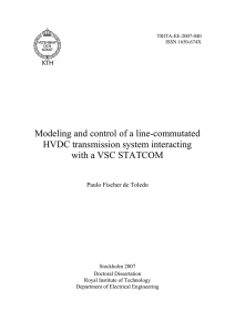 Modeling and control of a line-commutated HVDC transmission