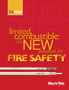 Limited Combustible Cabling for Fire Safety