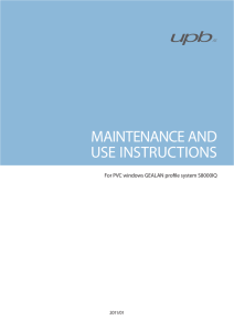 maintenance and use instructions