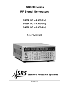 SG380 Series RF Signal Generators