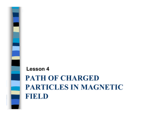 PATH OF CHARGED PARTICLES IN MAGNETIC FIELD